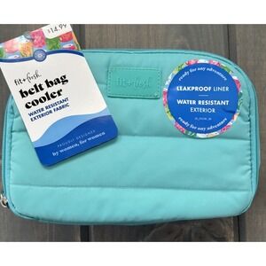 Fit & Fresh Belt Bag Cooler Crossbody Lunch Bag Aqua Blue